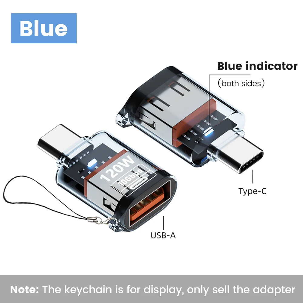Type C To USB A OTG Adapter USB 3.2 to Type C Fast Charging Connector For iPhone 15 16 Macbook iPad Huawei P60Xiaomi
