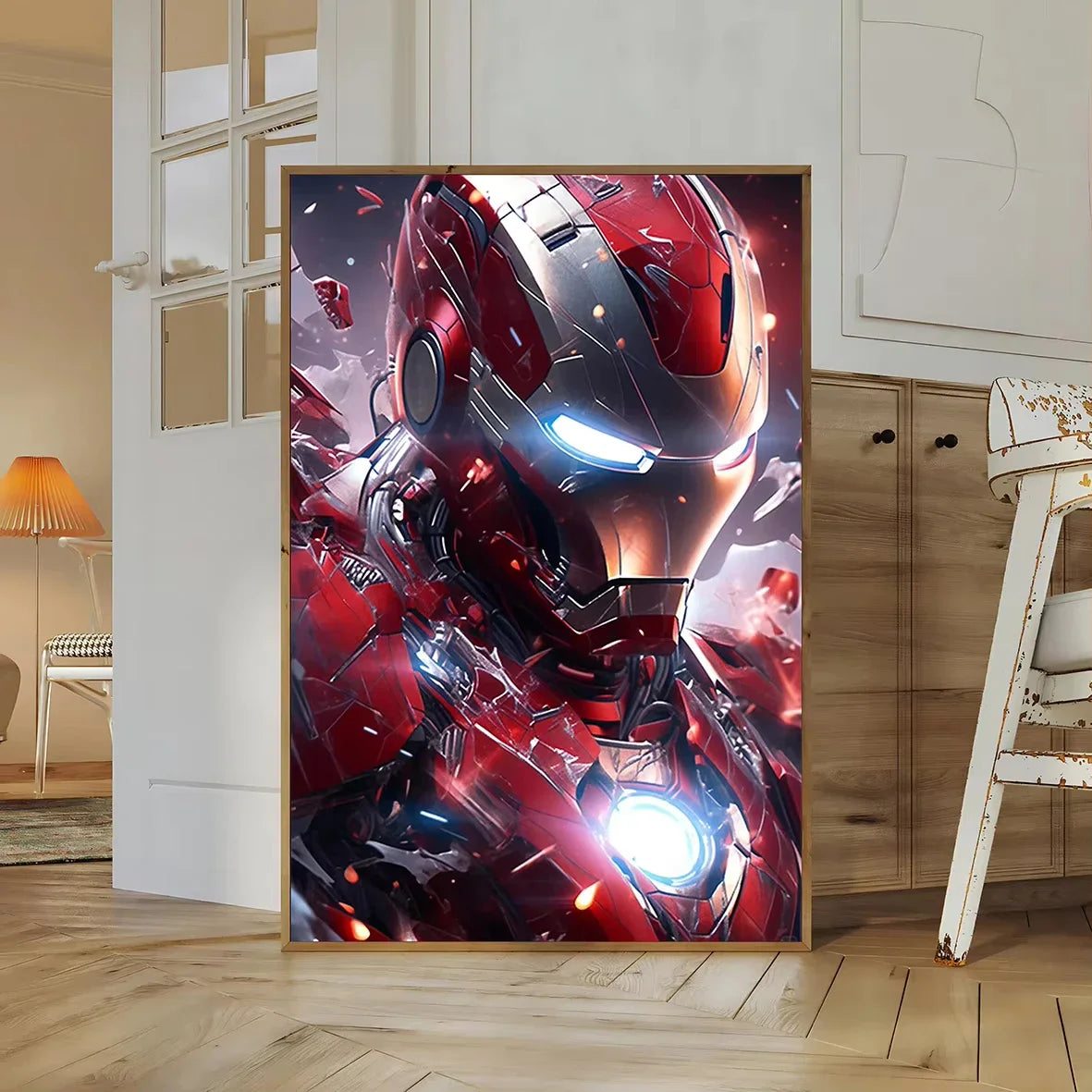 1PC frameless, Paintings Avengers Poster Print Marvel Movie Figures Decor Iron Man Wall Art Canvas Painting Superhero Kid