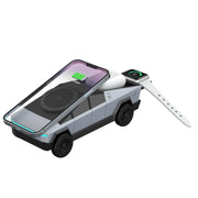 Cybertruck multifunctional 3-in-1 wireless charger—perfect for iPhone, iWatch, and AirPods!