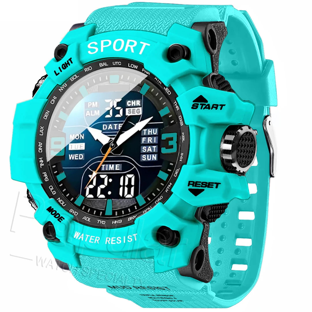 Men's and women's sports watches, tactical hands, large dial,  illuminated timer, alarm clock