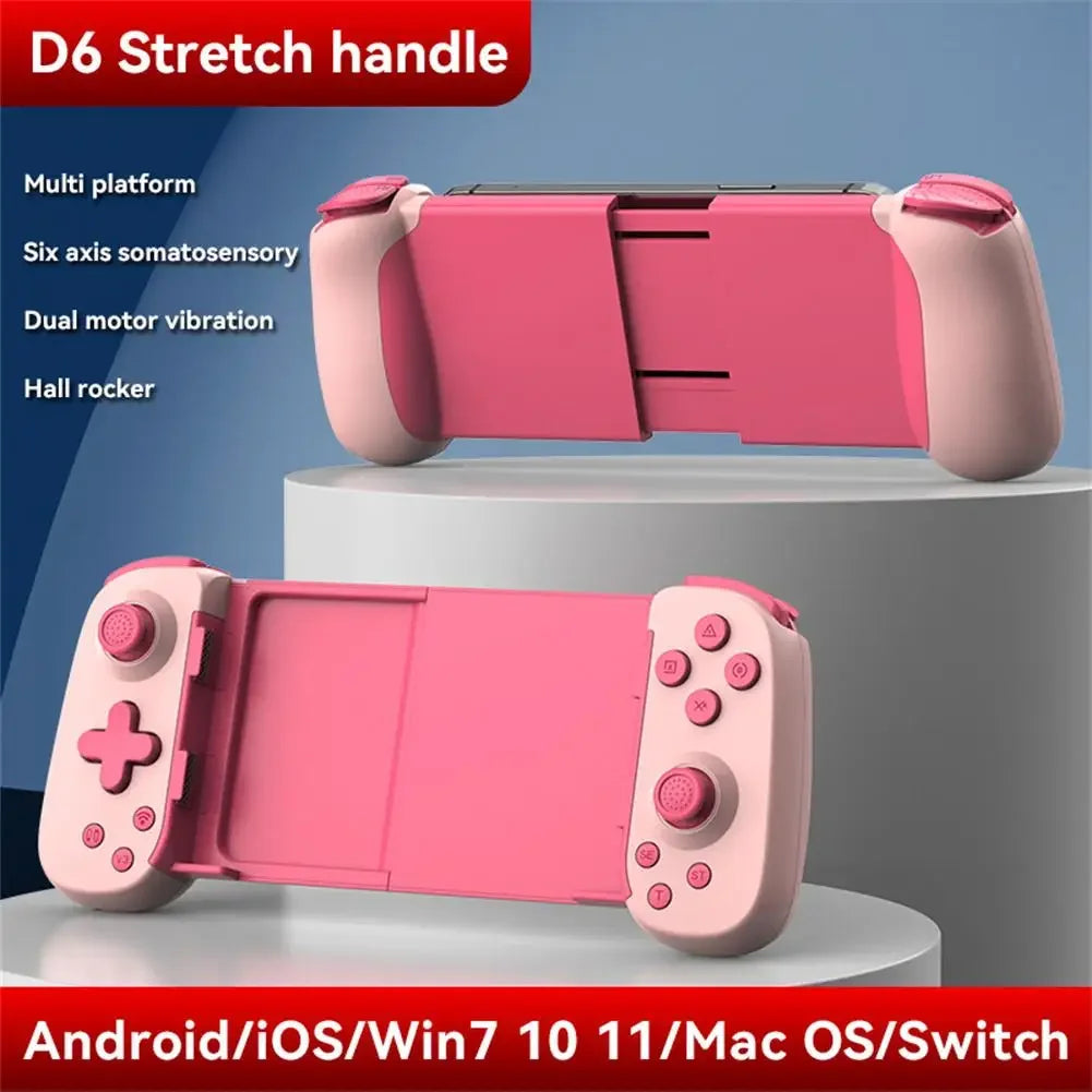 D6 Wireless Gamepad Stretching Extendable Gaming Controller Bluetooth Handle Pad for Phone Android Gamepad Game Accessoires
