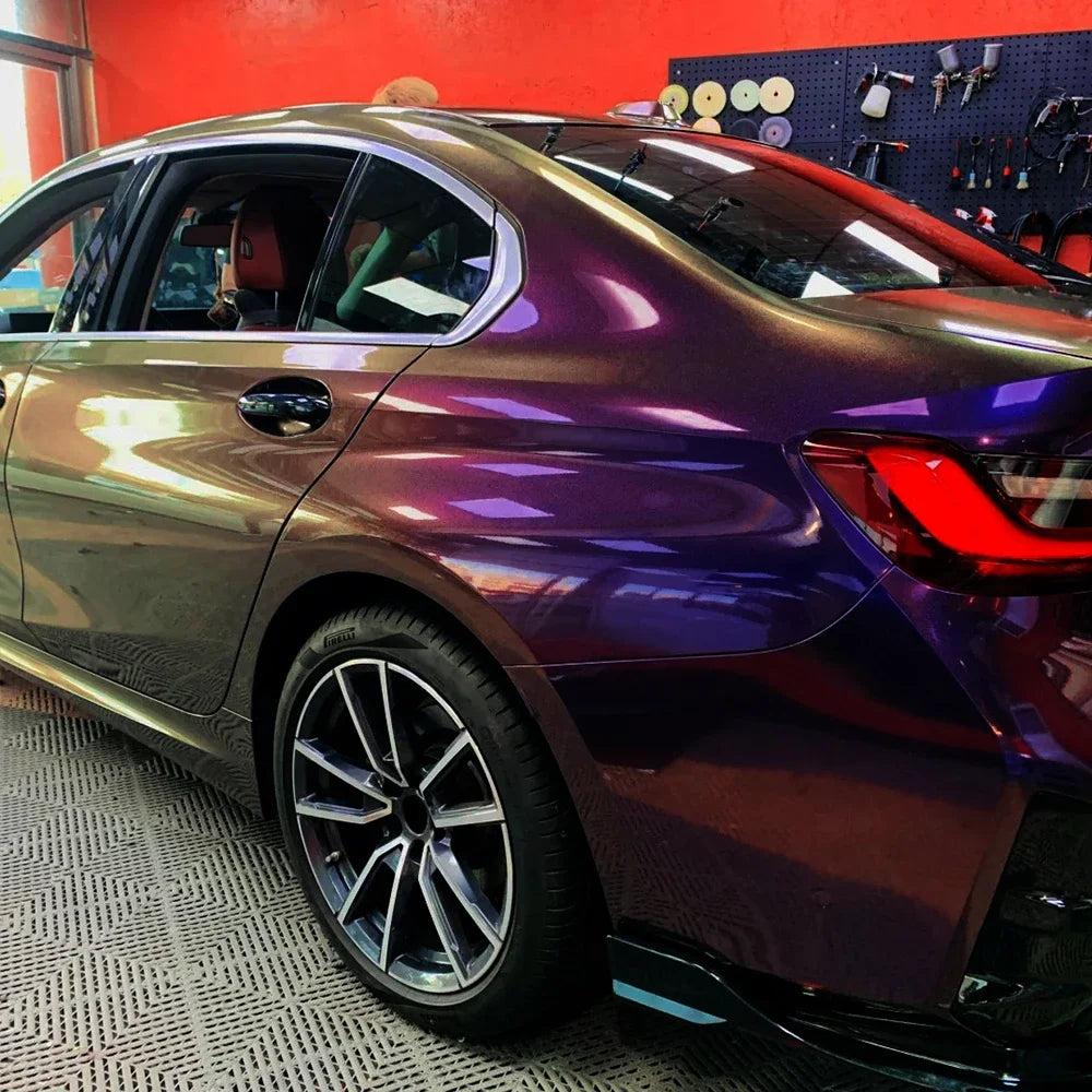 PET Diamond Purple&Gold Car Vinyl Film PVC Waterproof Scratch Resistant Sticker Motorcycle Auto Body Exterior Decoration Film