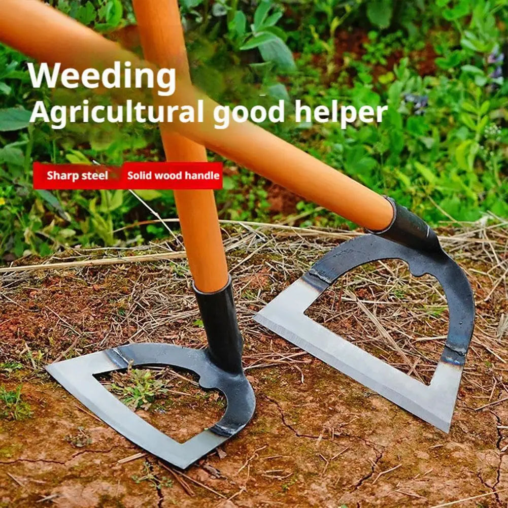 14-26CM Professional Weeding Hoe Handheld Hollow Hoe Thickened Manganese Steel Agricultural Weeding Hoe Planting Vegetable Garde