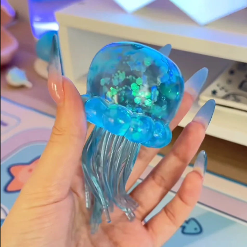 New Jellyfish Squishy Kneading Music Adult Stress Relief Squeeze Sensory Toys Decompression Simulation Jellyfish Party Gift