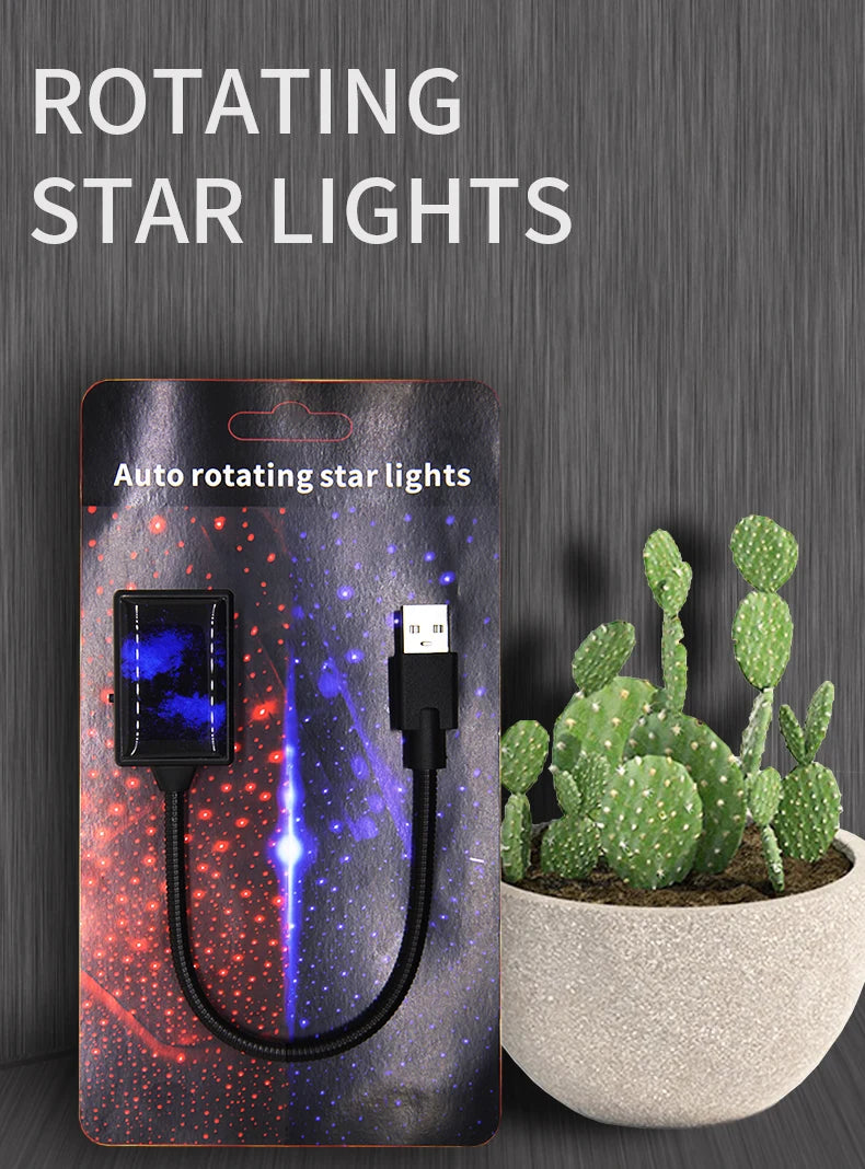 Auto USB starry sky car roof star decoration light ambient light music Rhythm control car interior led starry light for car
