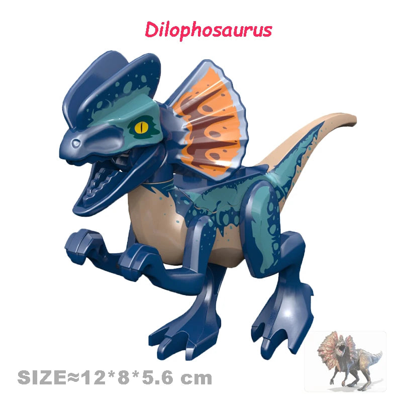 Jurassic Cool Dinosaurs World Triceratops Velociraptor Indominus T-Rex Model Assemble Building Blocks Toys For Children Boy Gift