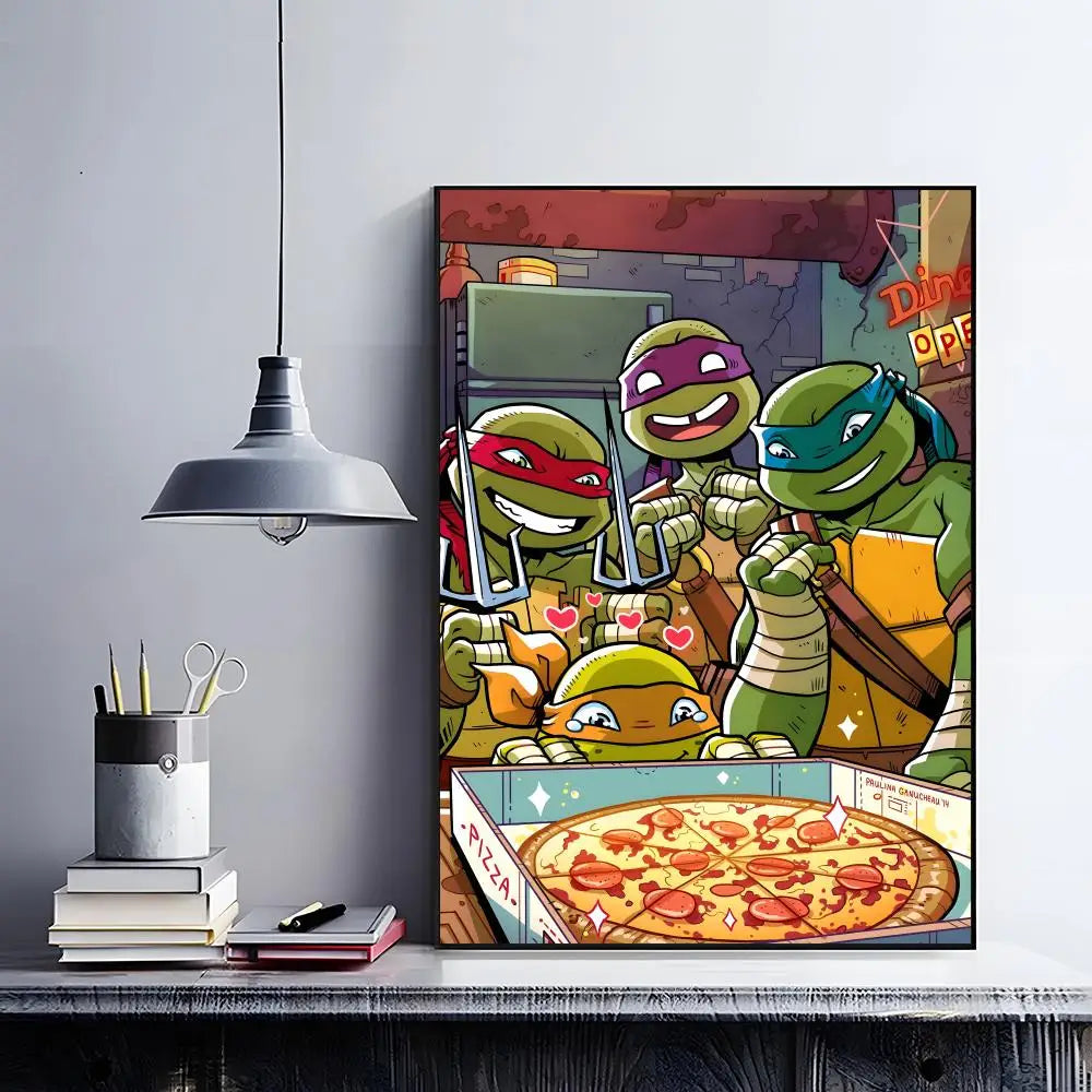 Classic Teenage Mutant Ninja Turtles Poster Posters Retro Kraft Paper Sticker DIY Room Bar Cafe Aesthetic Art Wall
