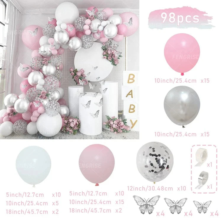 Balloon Garland Arch Kit Birthday Party Decoration Girl Birthday Foil Balloon Bridal baptism Decor Globos Wedding Party Supplies