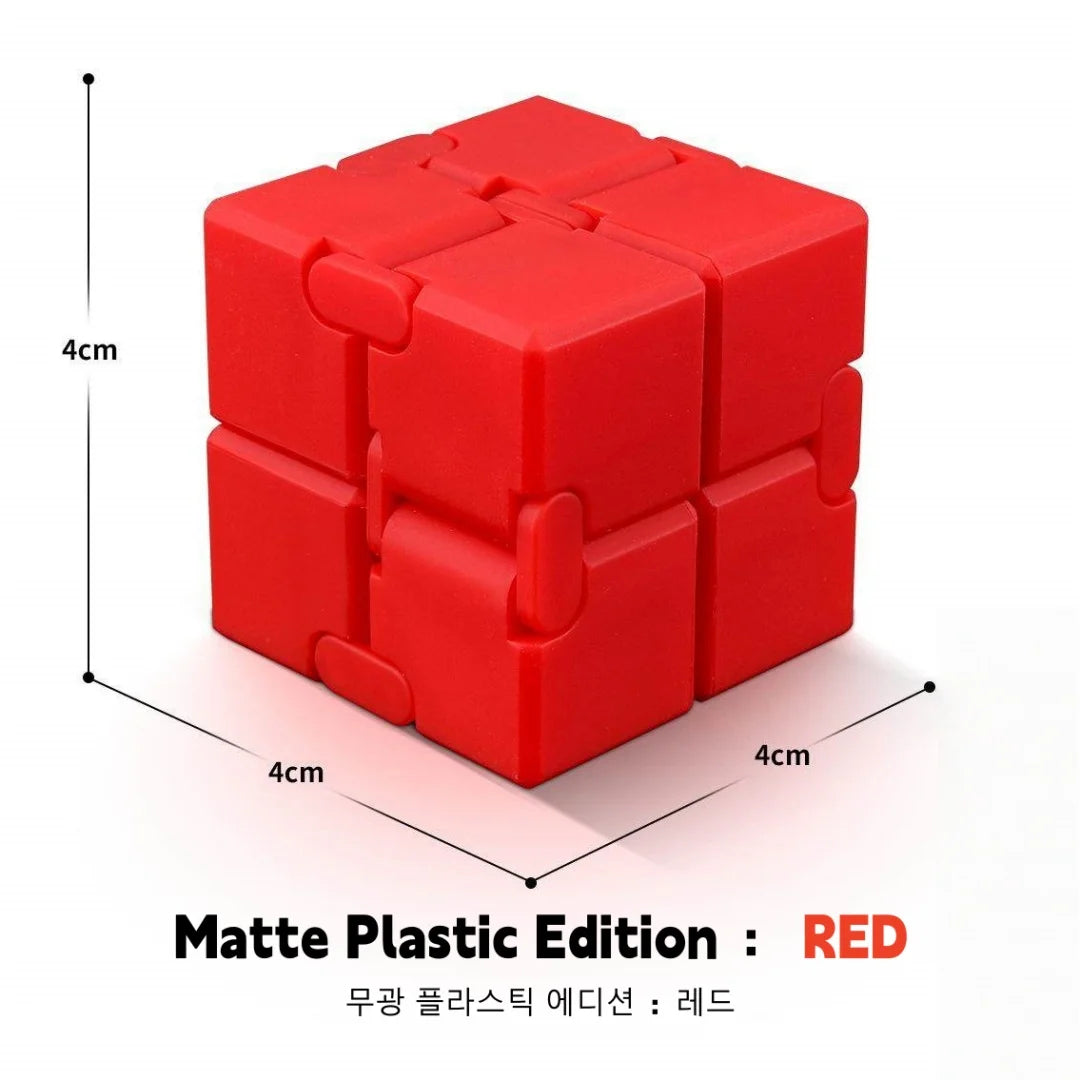 Alloy&Plastic Infinity Cube Fidget Toy Ultra-Durable Sensory Stress Reliever for Adults & Kids Anxiety Relief Gift