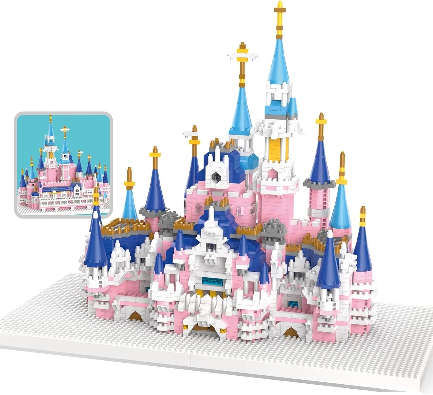 "Fantasy Castle Micro Building Blocks - 3008+PCS Mini Bricks with 5 Towers | Detailed Architecture Model Kit"