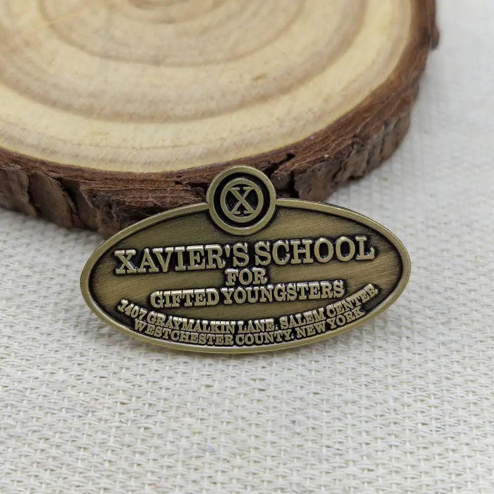 Movie X-Hero Brooch Xavier’s School for Gifted Youngsters Badges Movie-Inspired Metal Enamel Pin Fan Collectible Gift Decoration