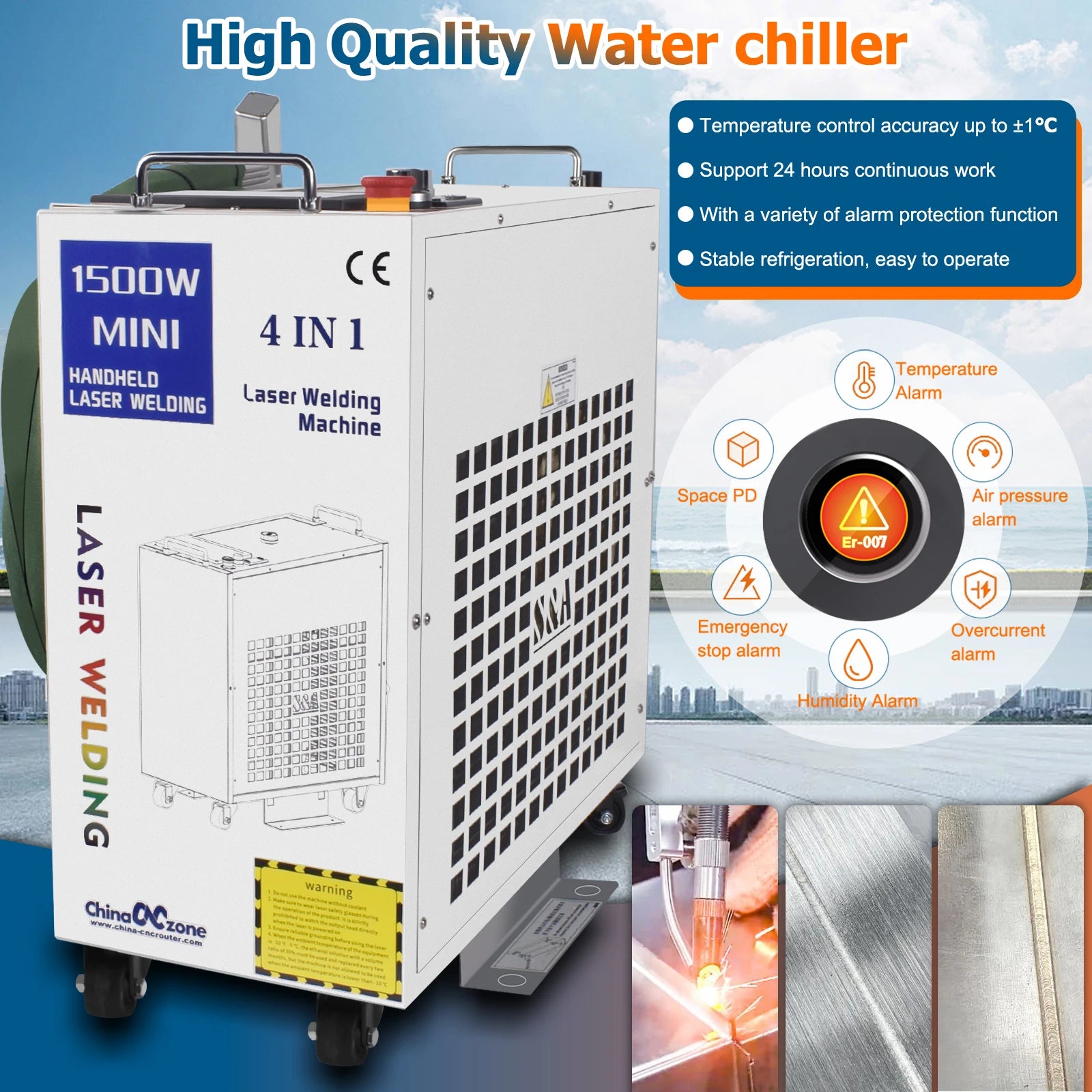 2000W Fiber Laser Welder 4 in 1 Laser Welding Cleaning Cutting Soldering Machine for All Metal