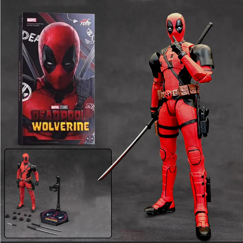 ZDTDS Deadpool & Wolverine Spider-Man X-Men Logan Winston Wilson Assembly Action Figures Collection Doll Joint Mobility Toy Gift