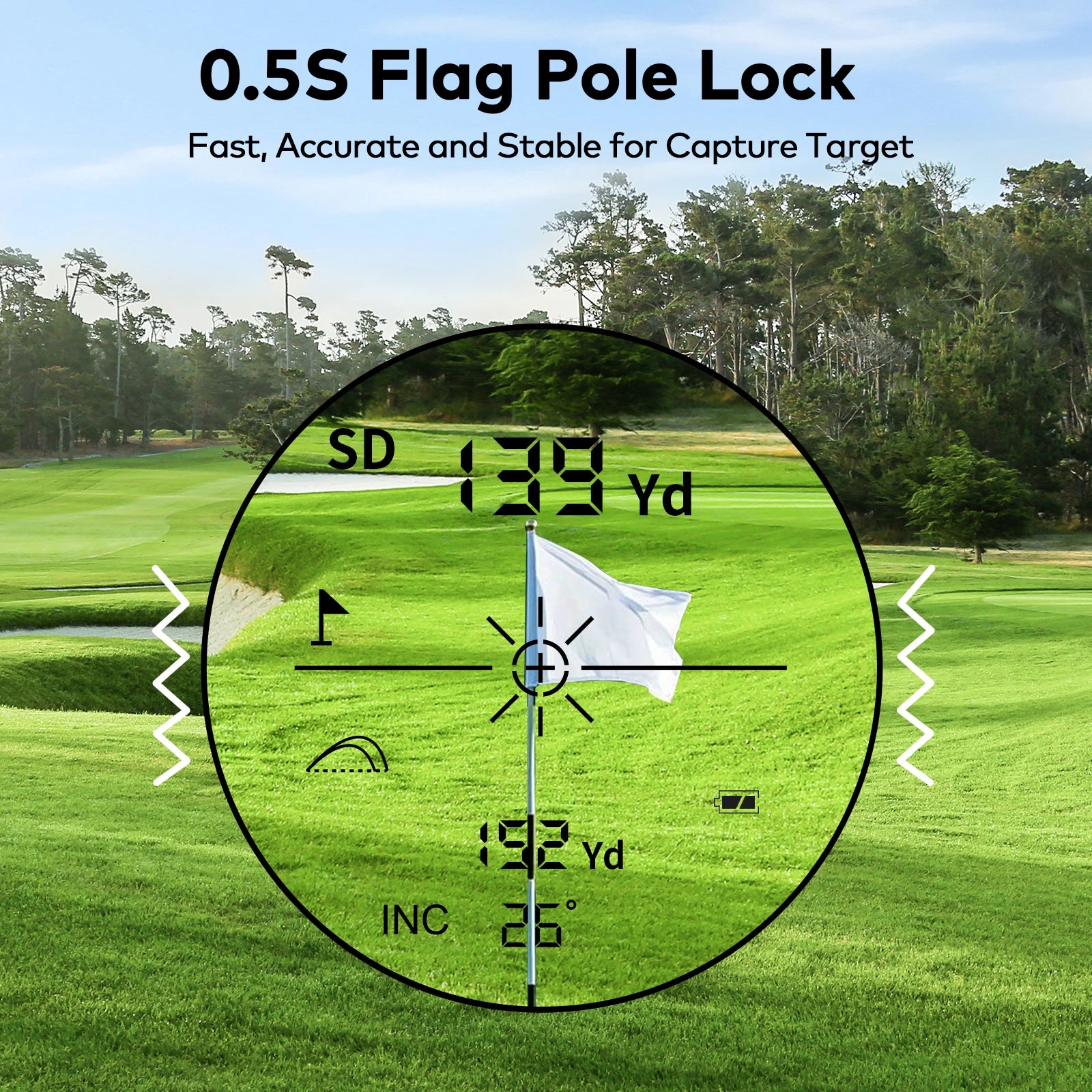 1200Yard Golf Rangefinder Rechargeable Golf Range Finder Digital 6X Magnification Slope Switch Flag Lock Vibration Fog Mode Speed Angle Scan Range Finder Telescope for Golf Hunting Outdoor