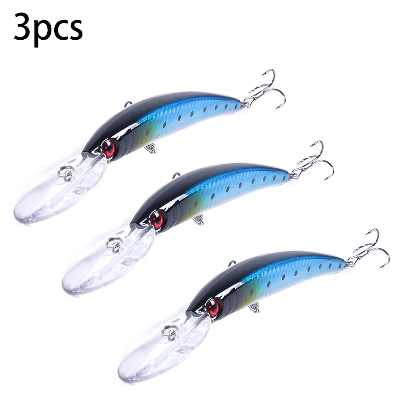 1pcs 15cm 15g  Deep Diving Jerkbait Artificial Hard Bait Fishing Wobblers Minnow Lure for Bass Pike Carp Fishing  Tackle