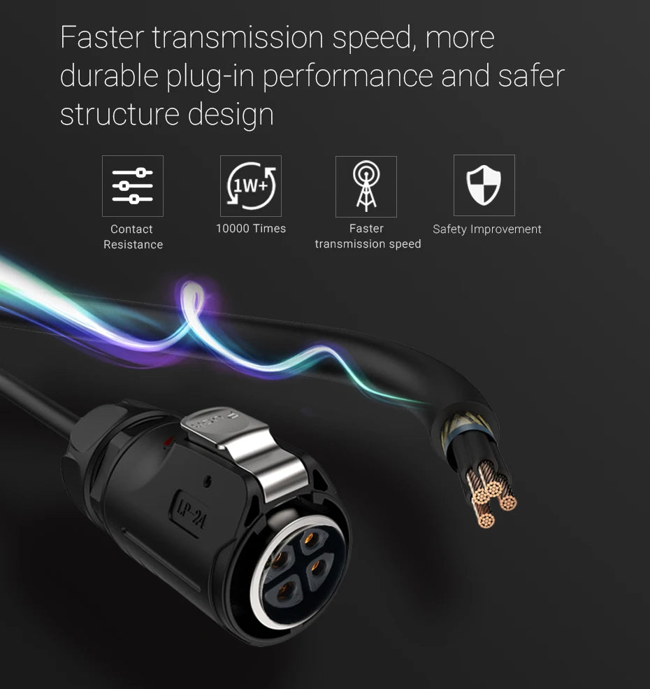 Cnlinko LP24 Plastic IP67 Waterproof 3pin Aviation Electric Plug Socket AC500V 25A Power Connector for Circular Wire Connection