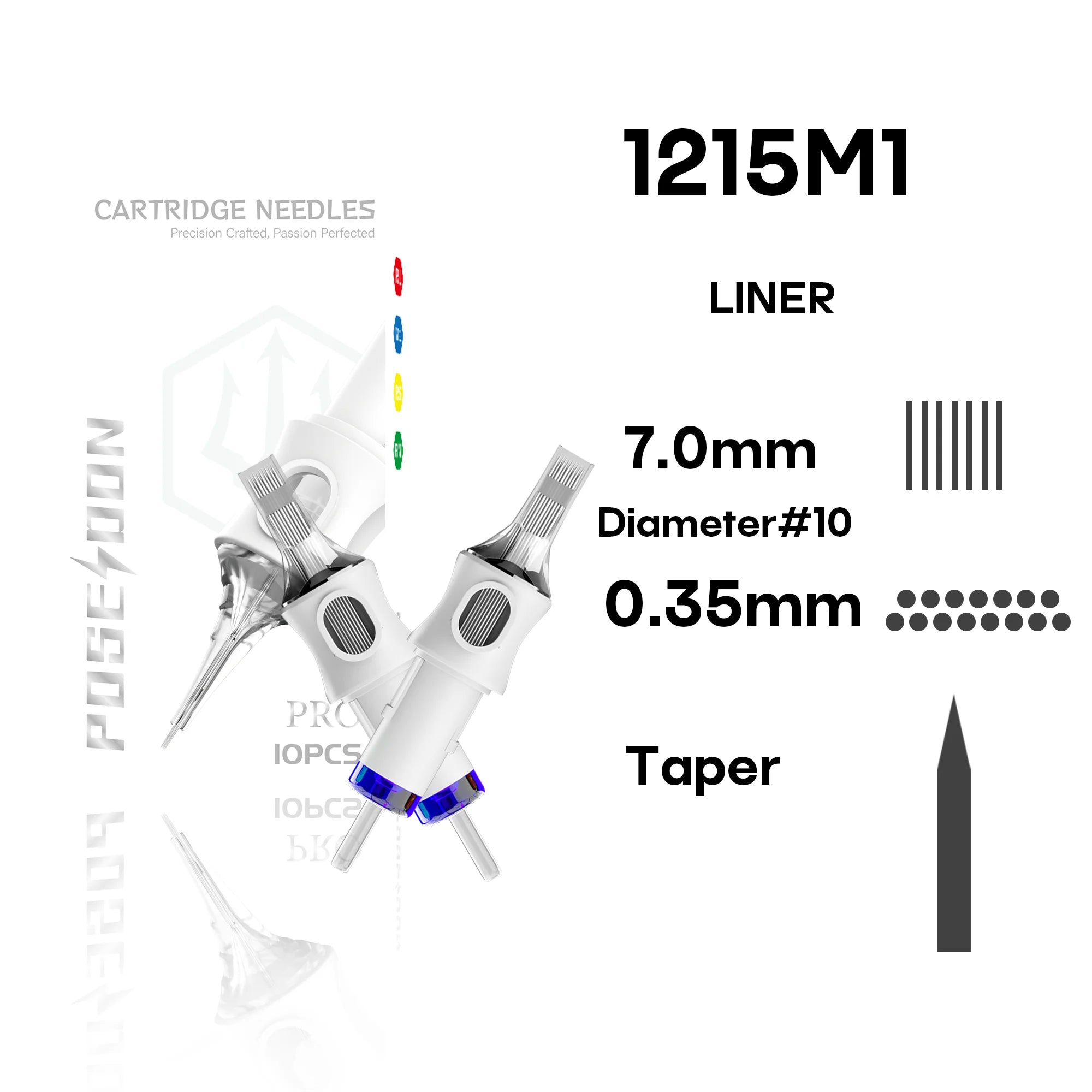 10Pcs POSEIDON V6 PRO MAX Tattoo Needles Disposable Safty Permanent Makeup Tattoo Cartridge Needles For Tattoo Machine