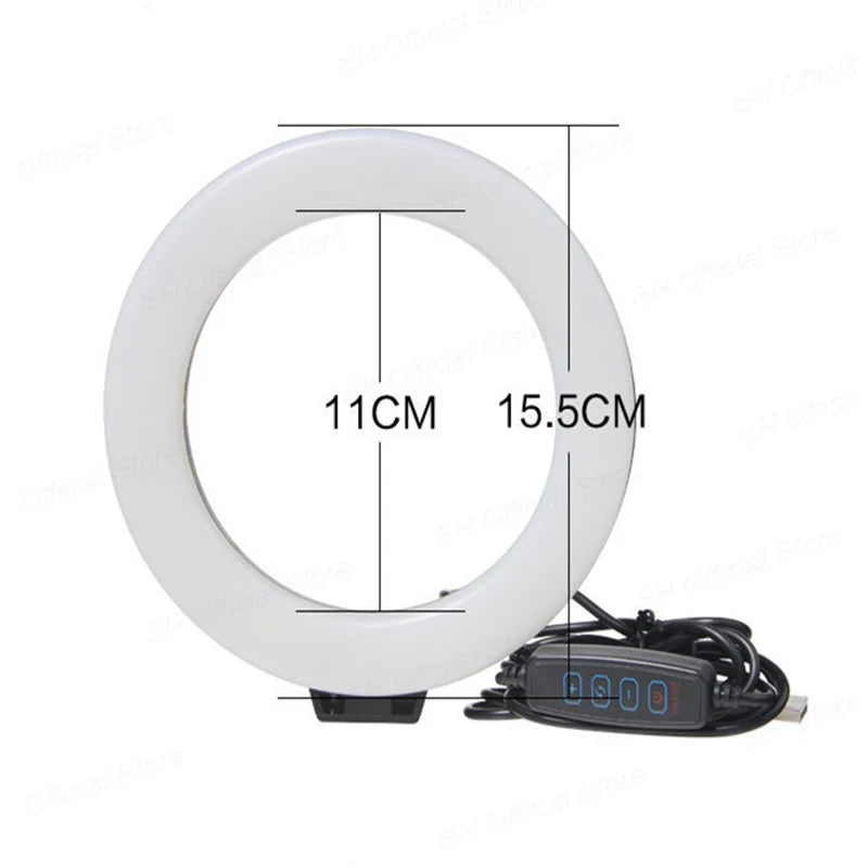 Light up your shots with this 6-inch ring light paired with a sturdy tripod—perfect for flawless selfies, videos, and more!