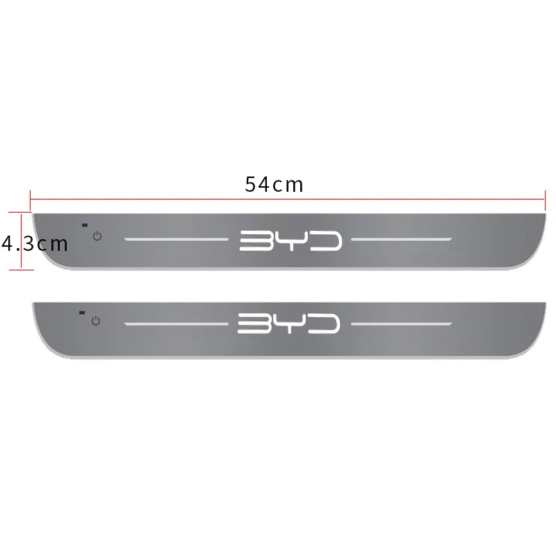 Customized For BYD Atto 3 EV yuan song han 2022 2023 Car Welcome Door illuminated Sill Light Logo Lamp LED Car Pedal Decoration