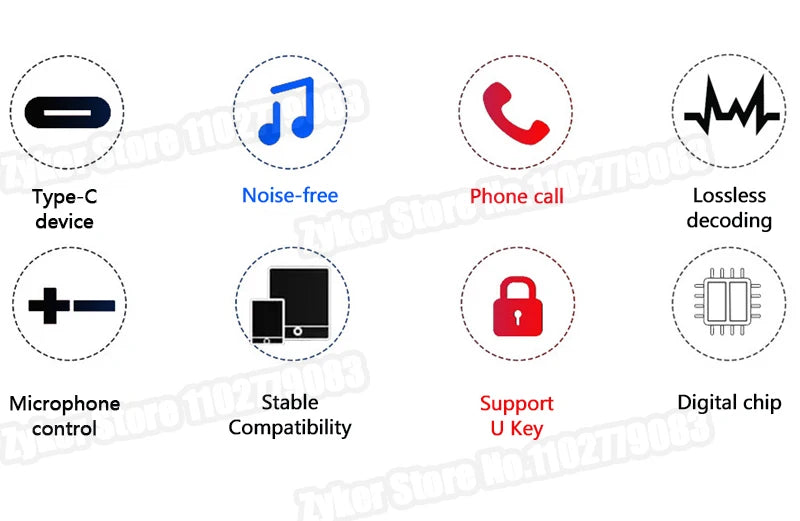 Enjoy premium sound quality with this Type-C to 3.5mm HiFi DAC earphone amplifier—USB-C audio decoder and AMP adapter for crystal-clear audio on the go!