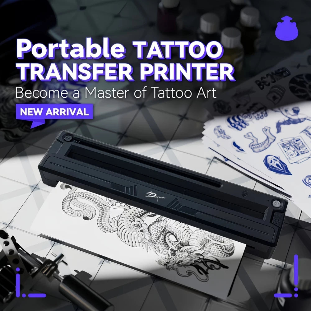 Wireless M8 Tattoo Transfer Stencil Printer Thermal Machine Kit Compatible with Smartphone & PC Tattoo Printer