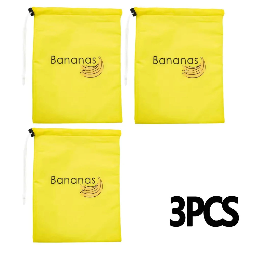 1/2/3/5pcs Yellow Banana Storage Bags Lettuce Storage Bag Prevents Odor 2 Weeks Fresh-keep Bundle Insulated Aluminum Film Bags