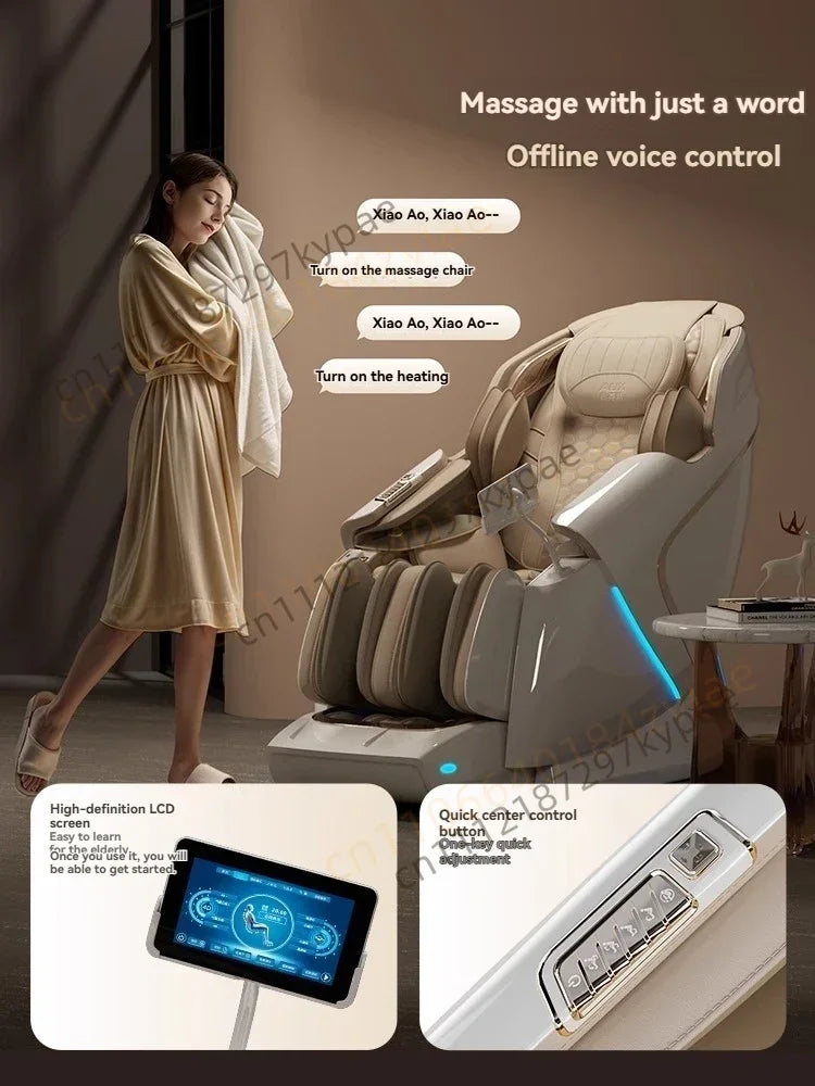 Home Electric Massage Chair Full Body 8D Daul Core Zero Gravity SL-Track Shiatsu Stretch Professional Massage Chairs with Heat
