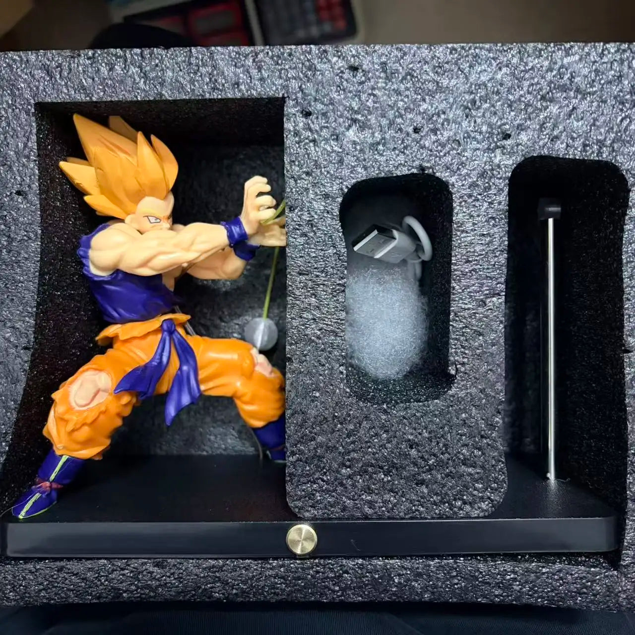 Anime Son Goku Kamehameha Night Light Figures Desktop Touch Control Lamp Rechargeable Night Lamp Figures with Cotton