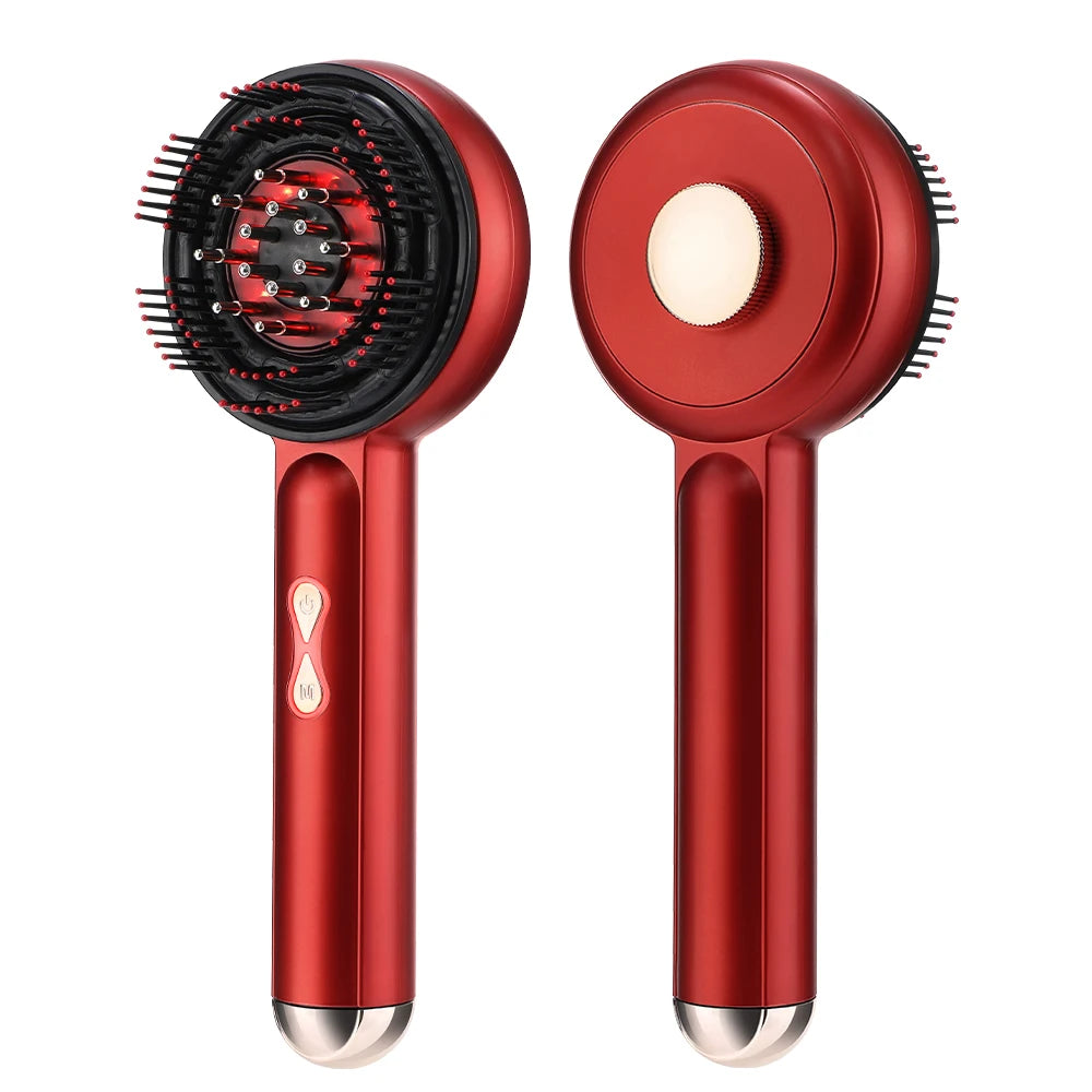 Electric Hair Regrowth Brush with Infrared Light Machine Acupoint Scalp Massage Anti-Hair Loss Exercise Hair Scrubber Combs