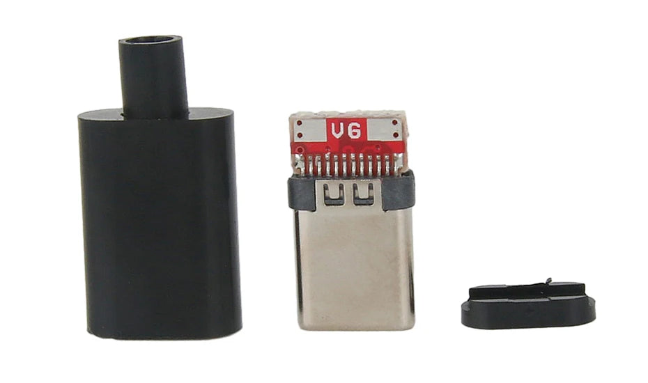 5Pcs TYPE C USB 3.1 24 Pin Male Plug Welding Connector Adapter with Housing Type-C Charging Plugs Data Cable Accessories Repair