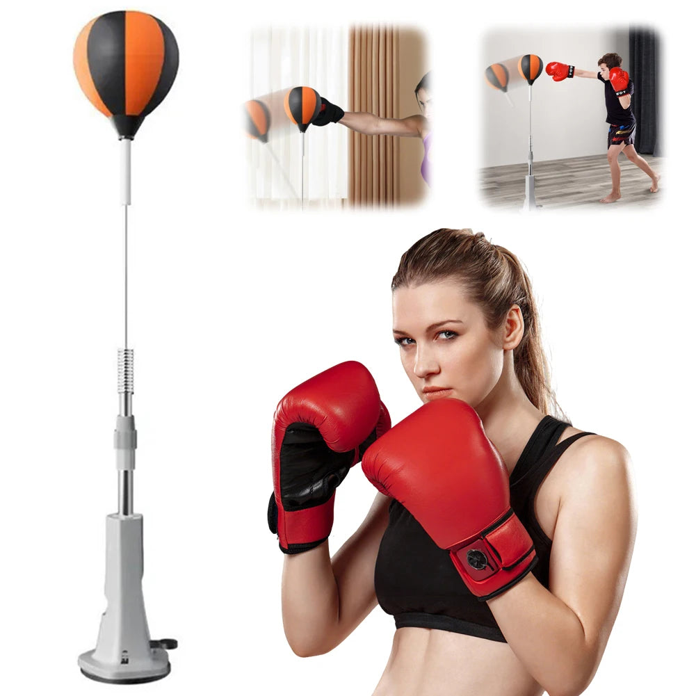 Boxing Bag with Stand Punching Reflex Ball Set Height Adjustable Boxing Equipment for Training Boxing  & Fitness