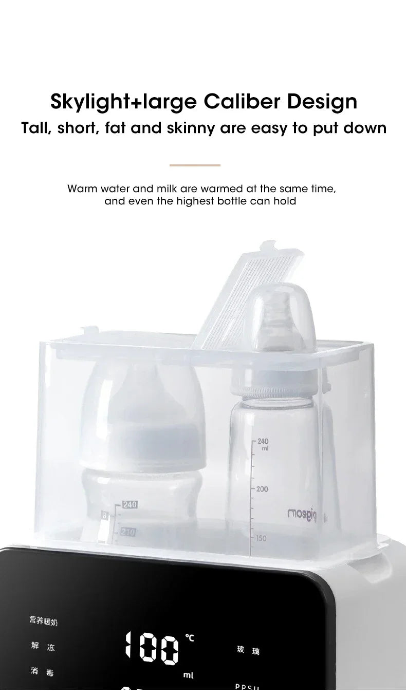 Keep your baby's milk at the perfect temperature with this fast, multifunctional baby bottle warmer—featuring accurate temperature control and a convenient timer, ideal for newborns!