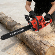 58cc 20-Inch Gas Chainsaw, 2-Stroke High-Performance Chain Saw for Wood Cutting, Tree Pruning, and Gardening