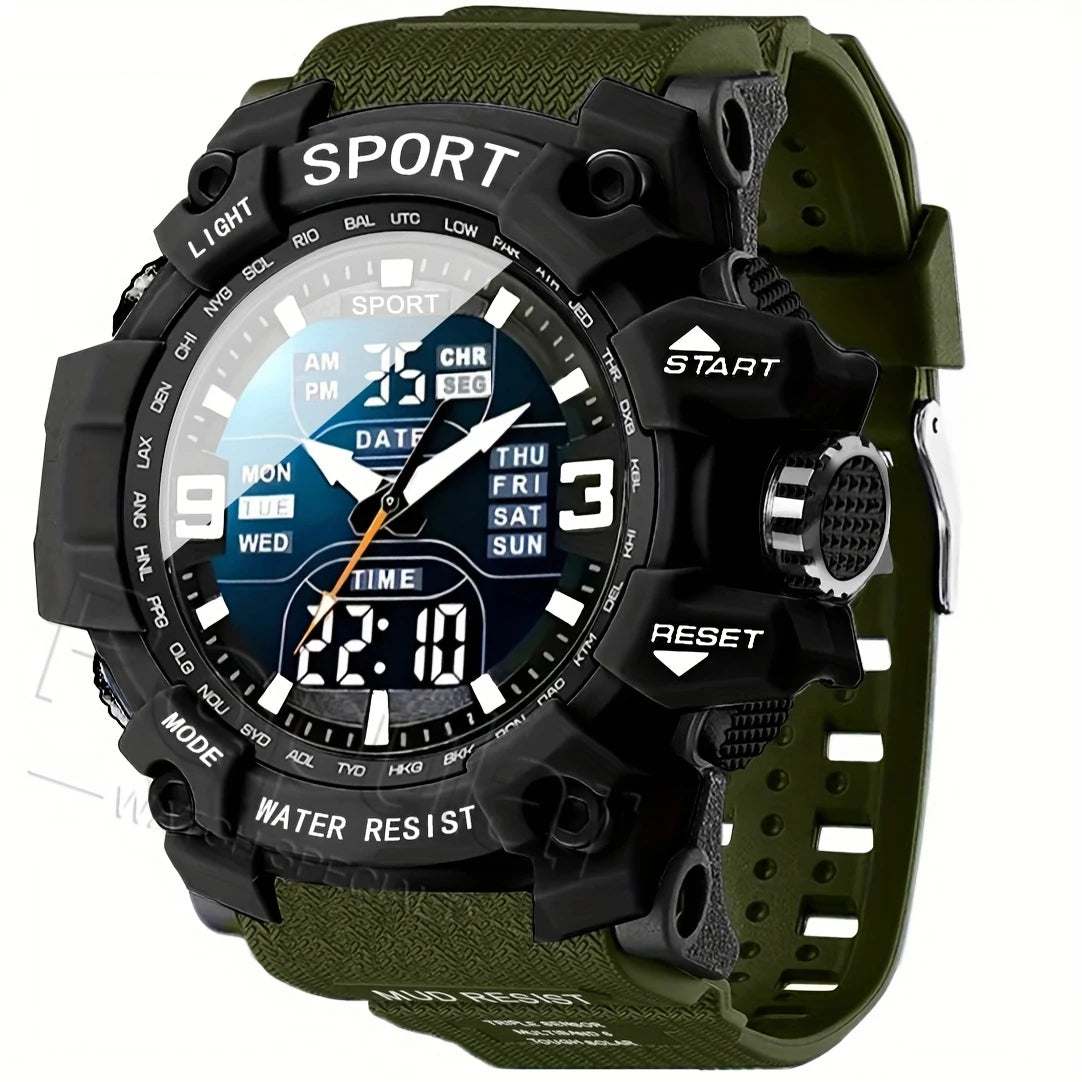 Men's and women's sports watches, tactical hands, large dial,  illuminated timer, alarm clock