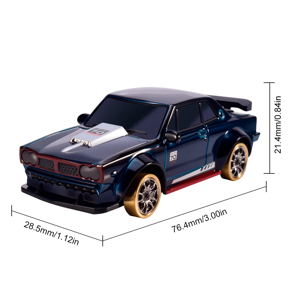 9IMOD 1/64 RC Drift Car 2.4G 4WD Full Proportional Remote Control Car with Gyro LED Lights Magnetic Charging High Low Speed