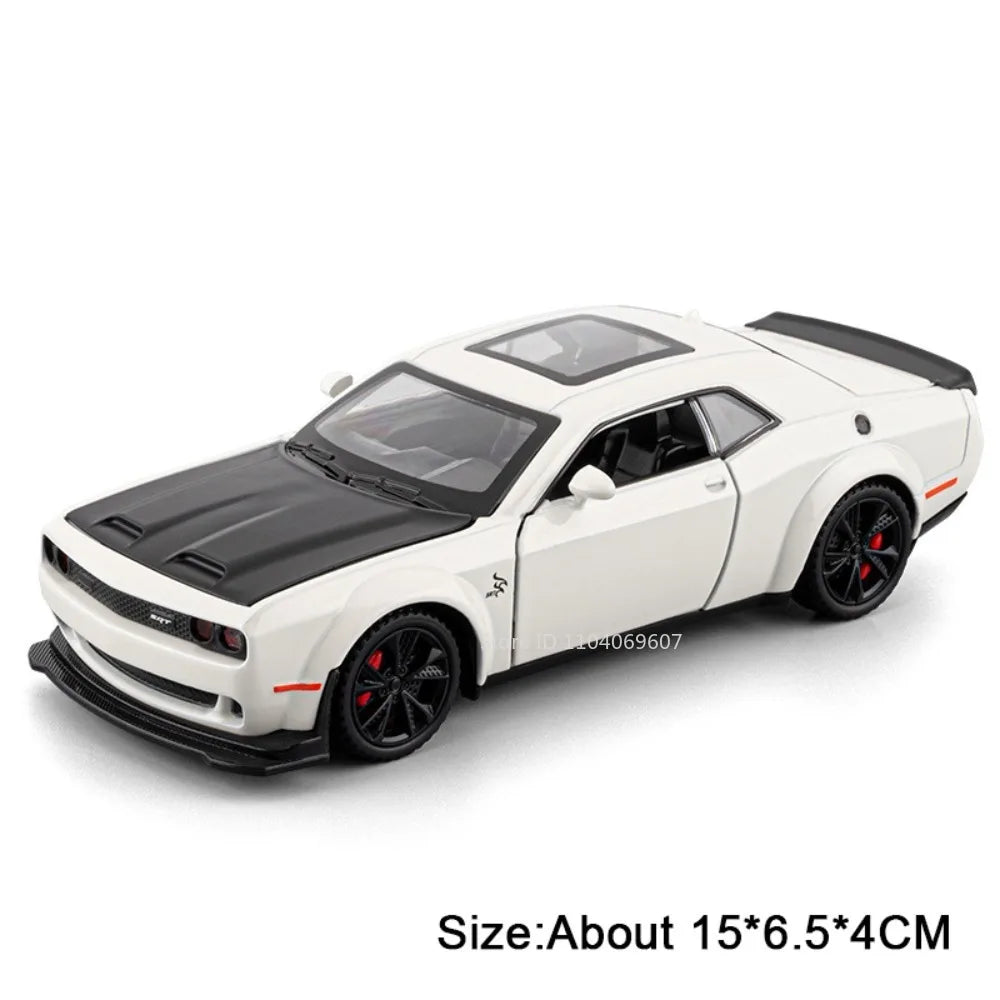 1:32 Hellcat Tomahawk Model Toy Supercars Alloy Diecast Sound Light Doors Opened Pull Back Simulation Sports Car Toys for Kids