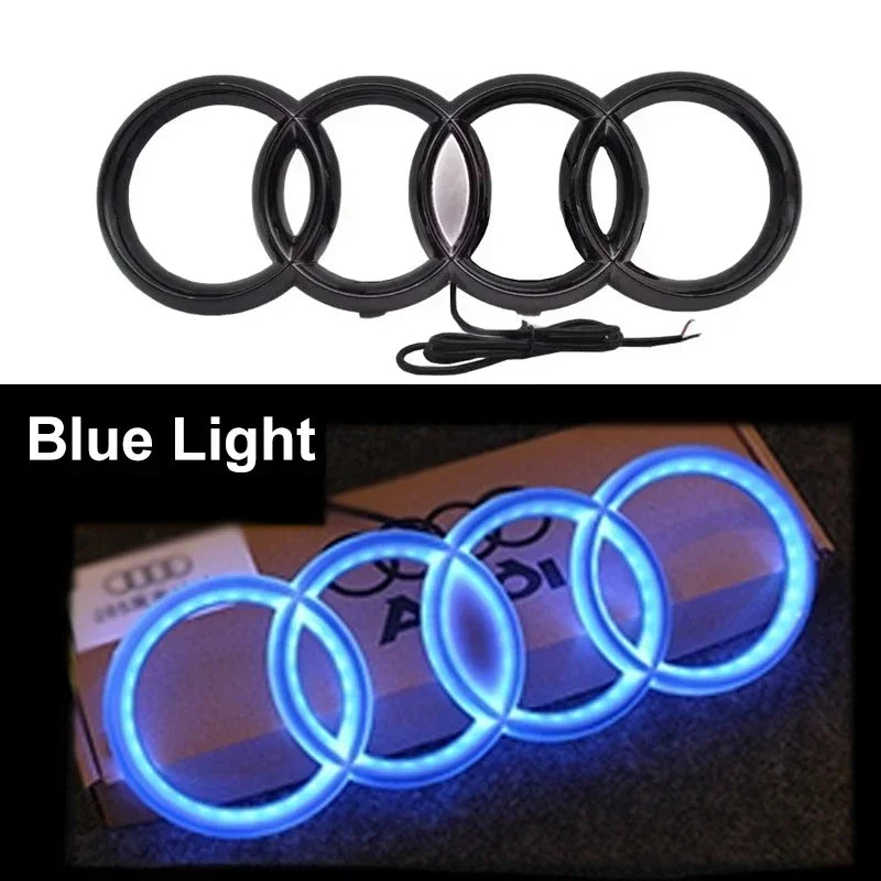 1pcsLED Car Dynamic Streamer Badge Light Front Grille Emblem for Audi Q7 Q8 S3 A1 A2 A3 A4 A5 A6 Q3 Q4 Q5 Q6 S5 S7 A7 Q