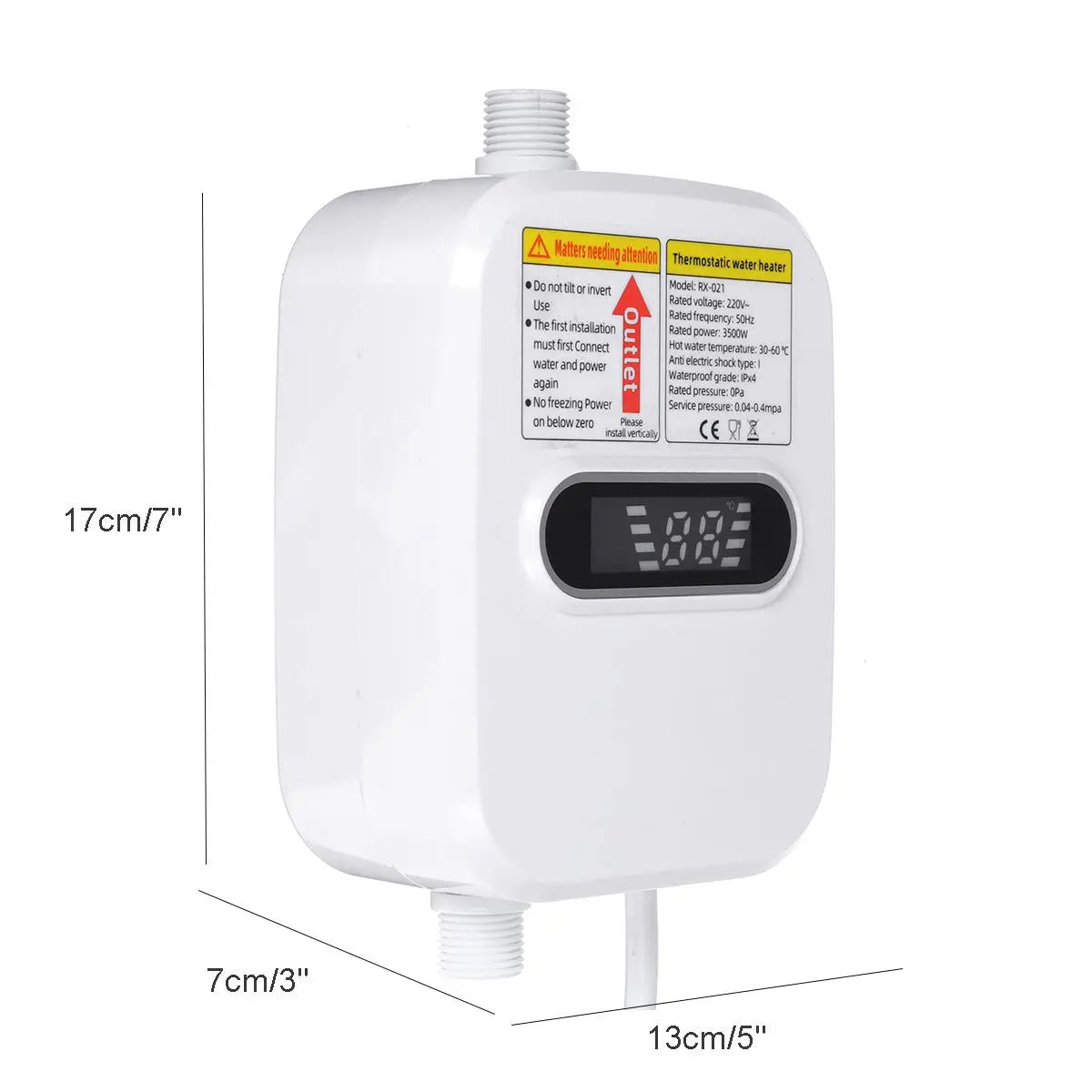 EU/US Plug 3500W Electric Thankless Mini Instant Hot Water Heater 220/110V bathroom Faucet Tap Heating 3 Seconds Instant Heating