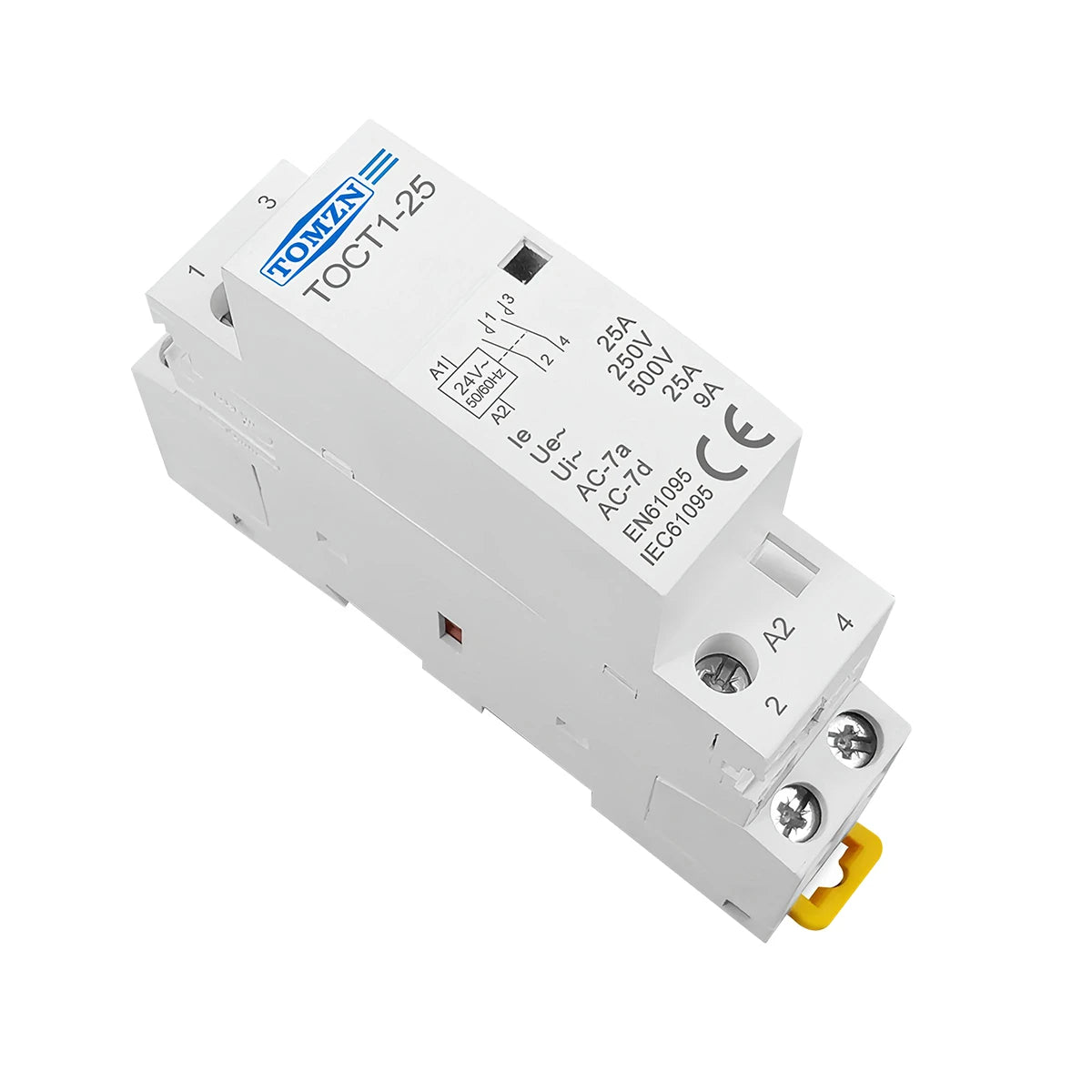 TOCT1 2P 25A 24VAC 50/60Hz Din Rail Household AC Modular Contactor 2NO or 1NO 1NC