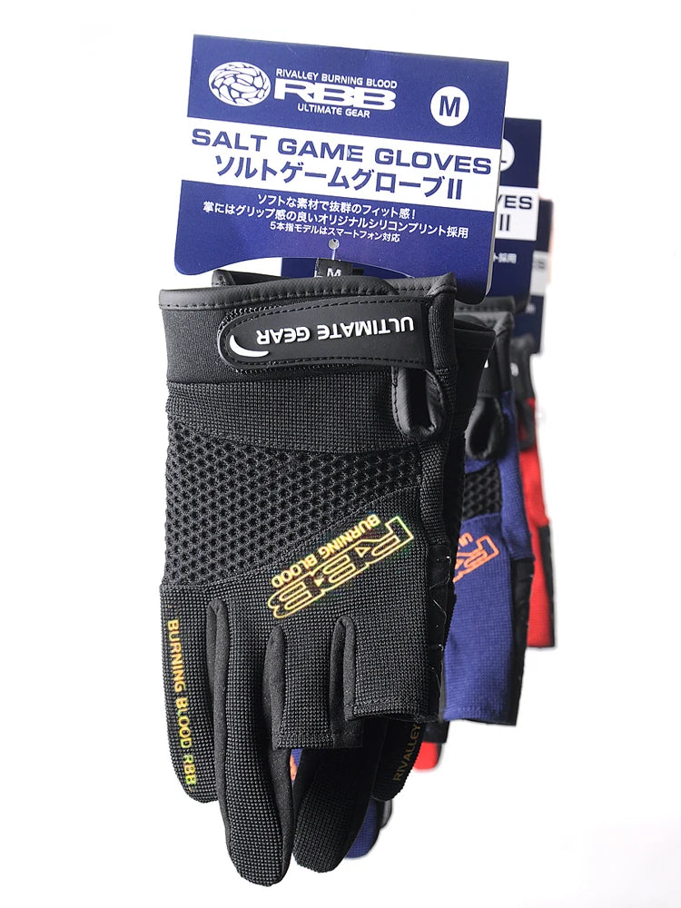 RBB Anti-slip Fishing Gloves Three Fingers Cut Supplies New Fishing Outdoor Sports Breathable Fishing Equipment