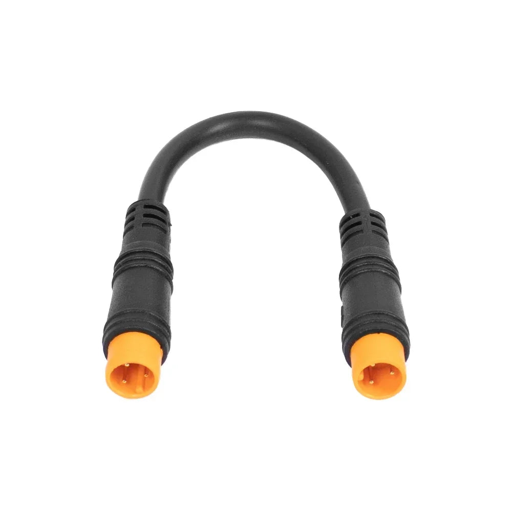 Electric Bicycle Female to Male 3 Pin Extension Cable For E-Bike Waterproof Durable Display Thumb Throttle Cables Plug Accessory