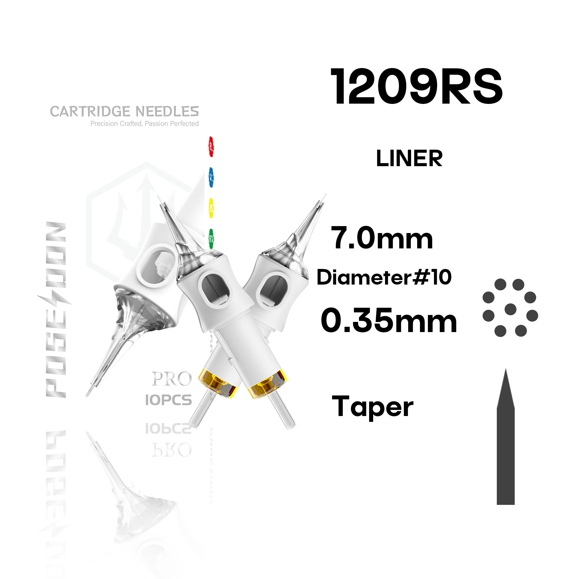 10Pcs POSEIDON V6 PRO MAX Tattoo Needles Disposable Safty Permanent Makeup Tattoo Cartridge Needles For Tattoo Machine