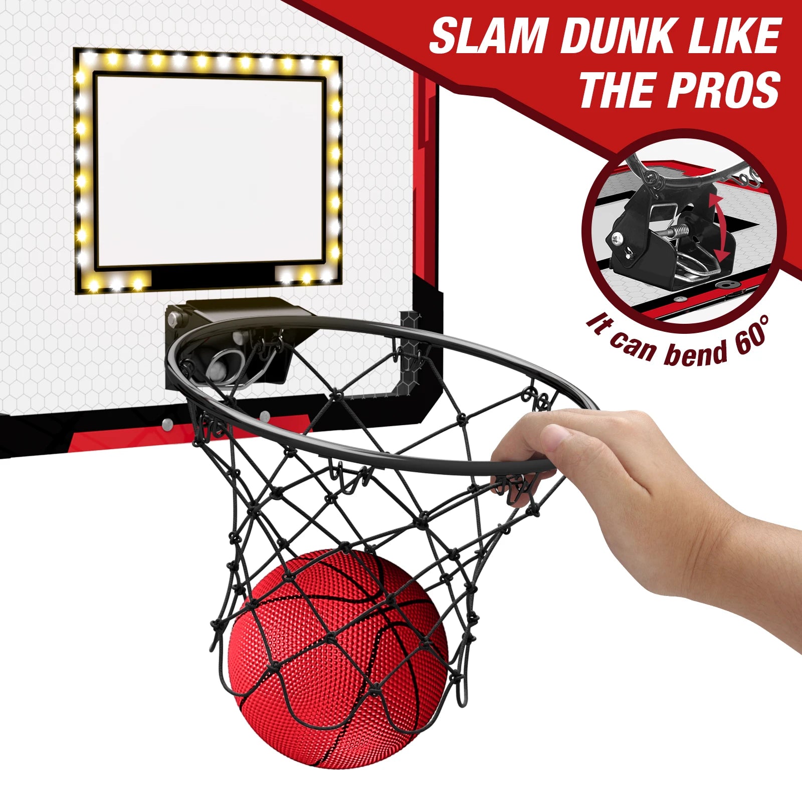Basketball Hoop Double Children Home Exercise Scoring Funny Game Kids Basketball Hoop Set Wall Frame Stand Hanging Backboard
