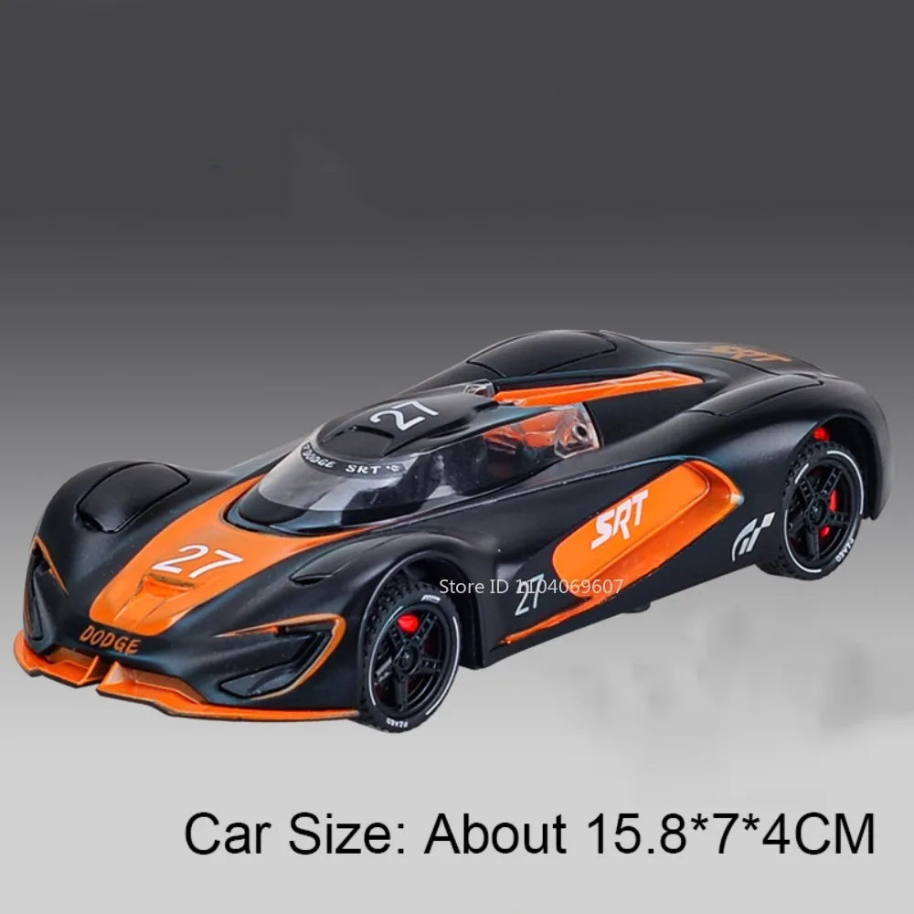 1:32 Hellcat Tomahawk Model Toy Supercars Alloy Diecast Sound Light Doors Opened Pull Back Simulation Sports Car Toys for Kids