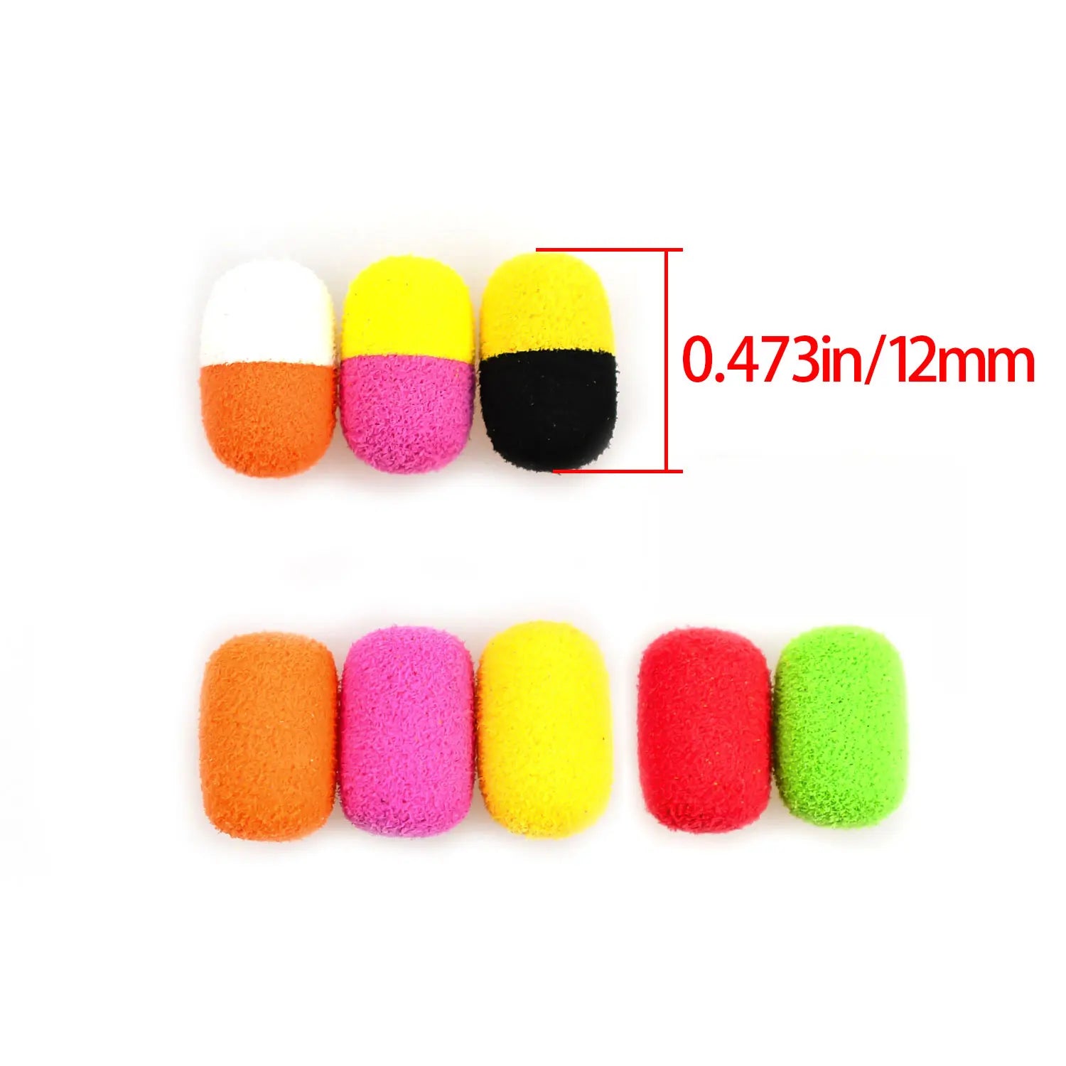 Two-Tone Floating Pop Up Foam Boilie Beads Buoyant Carp Fishing Lures Cylinder Bait For Freshwater Zig Rig Bottom Fishing