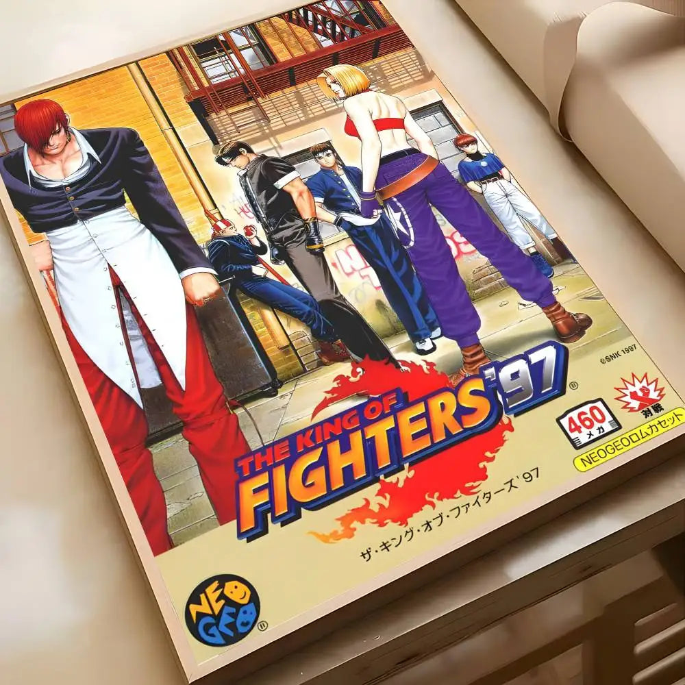 Game T-The King Of Fighters Poster High-definition Art Sticker Self Adhesive Waterproof Home Decoration