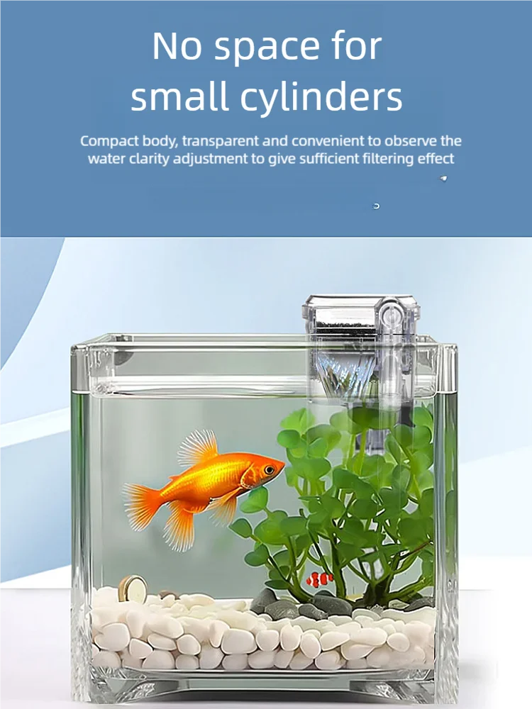 New Suspended Filter For Fish Tanks, Mini Filter, USB, 2.5W, 250H/L Suitable For Fish Tanks Below 30cm, Aquariums