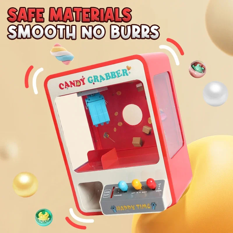 Claw Machine Toys Electronic Arcade Game Adjustable Catch Doll Candy Machine Music Specie Mini Vending Birthday Gift for Kids