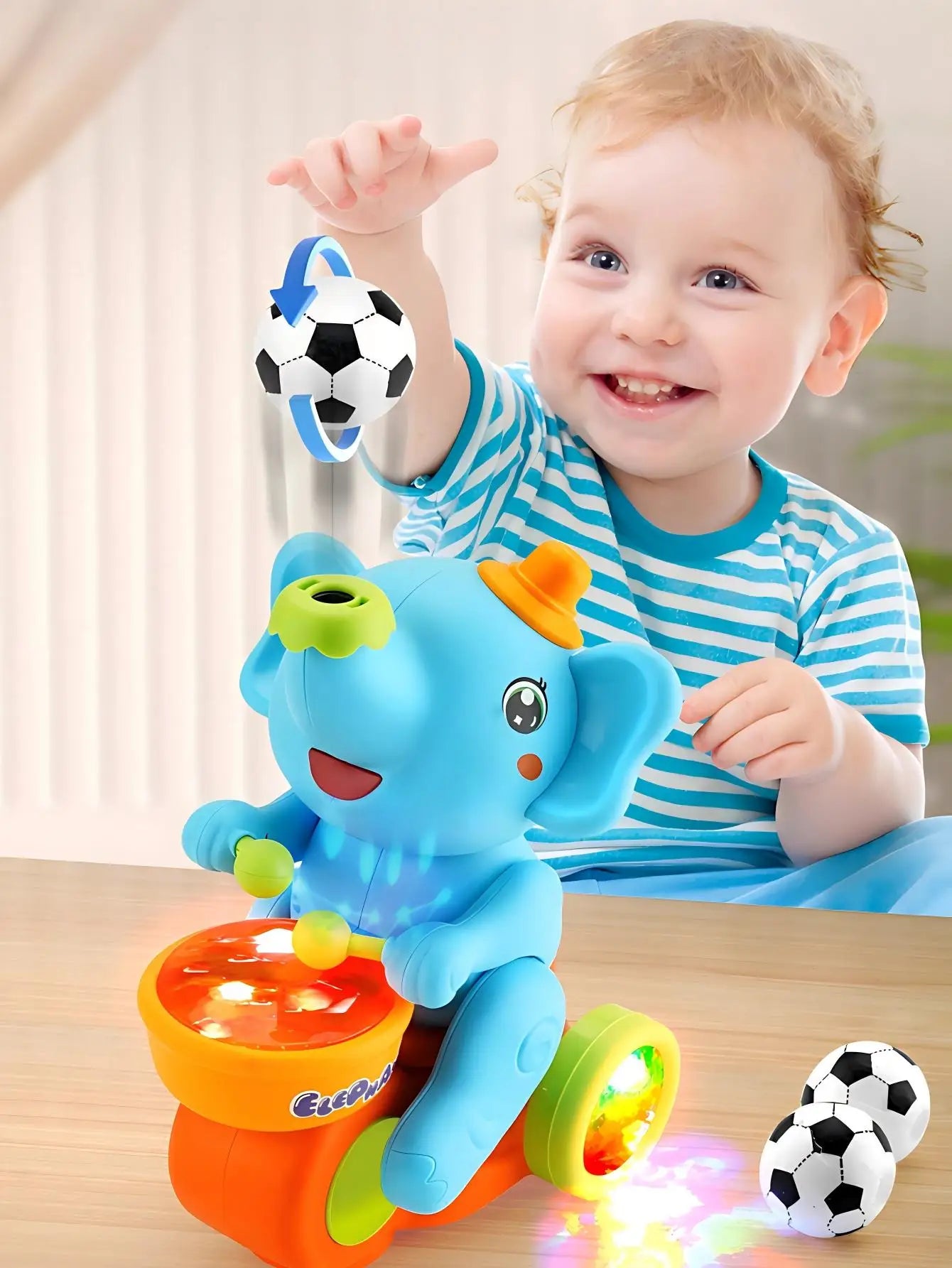 Funny elephant toy car,Electronic Suspended blowing ball pet toys with sound light Birthday Christmas gifts for boys girls