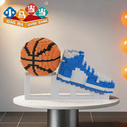 Sports DIY Building Blocks Basketball Sneakers Building Creative Blocks Fidget Toys Ideal Gift For Sports Fans Unique Room Decor